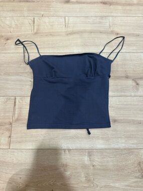 Source Unknown Navy Blue Spaghetti Strap Tank Top